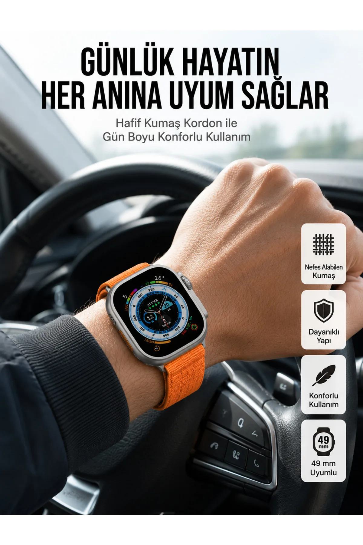 Yeni Nesil Akıllı Saat Çok Yönlü Titreşimli 49 MM Android ve İOS Uyumlu