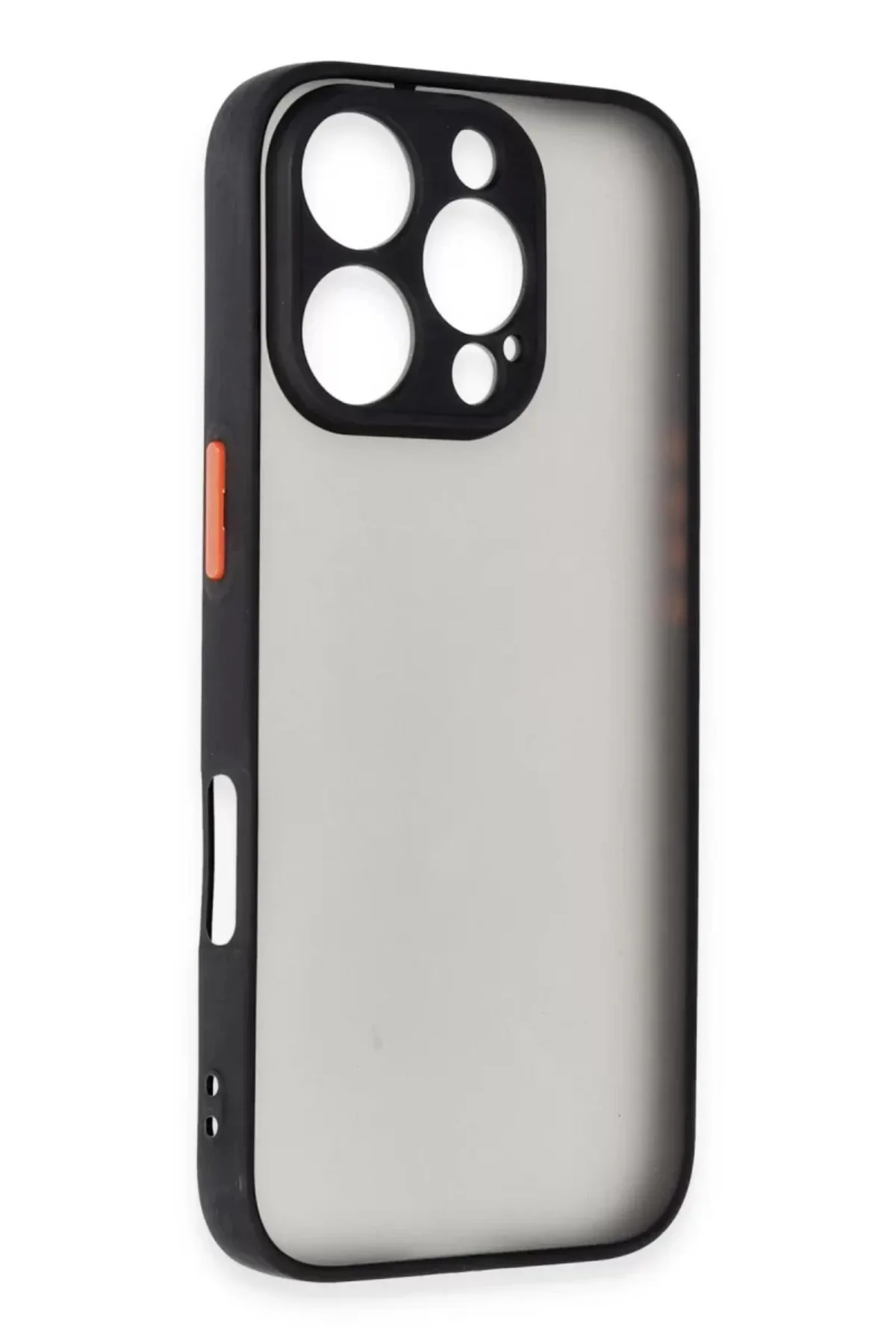 Newface iPhone 16 Pro Max Kılıf Montreal Silikon Kapak - Siyah