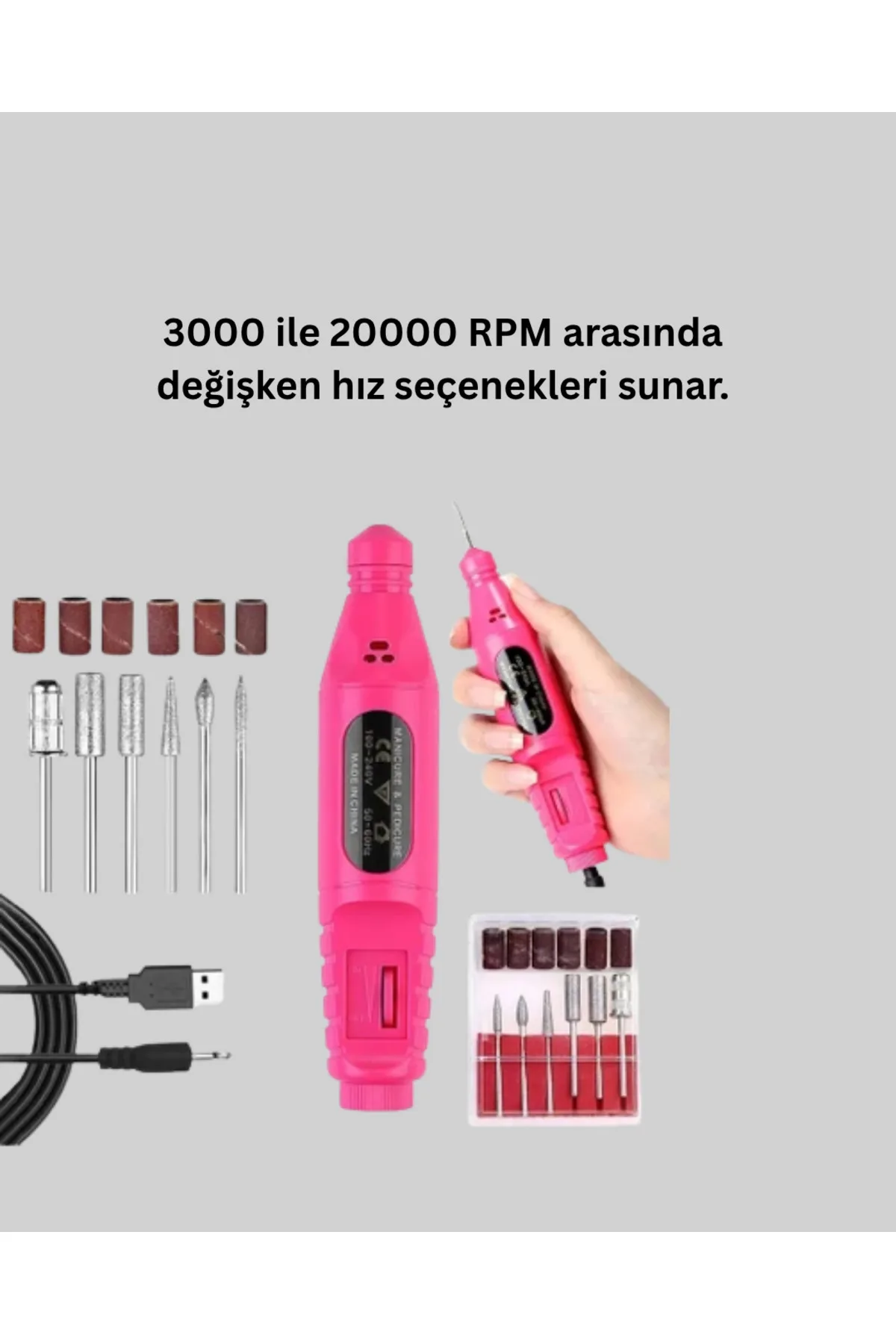 12v Çok Fonksiyonlu Tırnak Bakım Cihazı