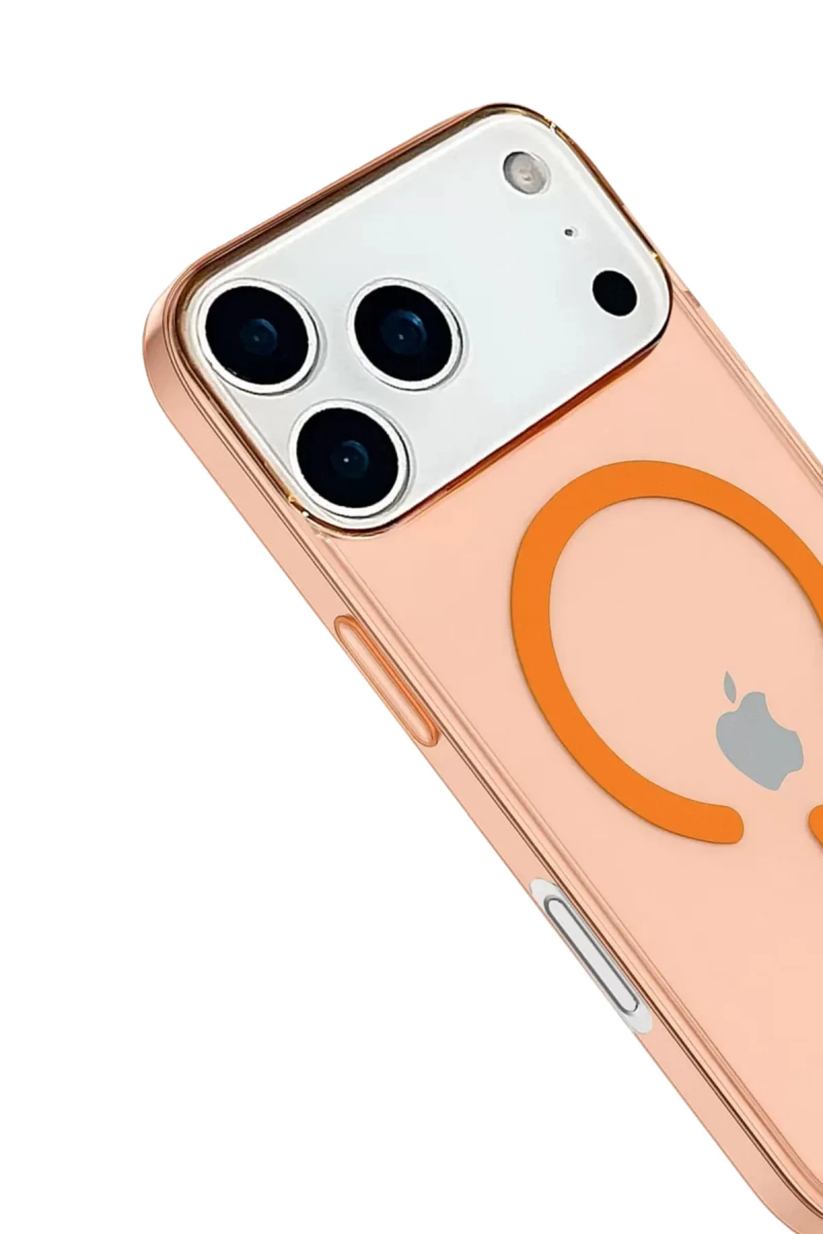 Newface Apple iPhone 17 Pro Max Kılıf Pc Real Magsafe Kapak - Turuncu