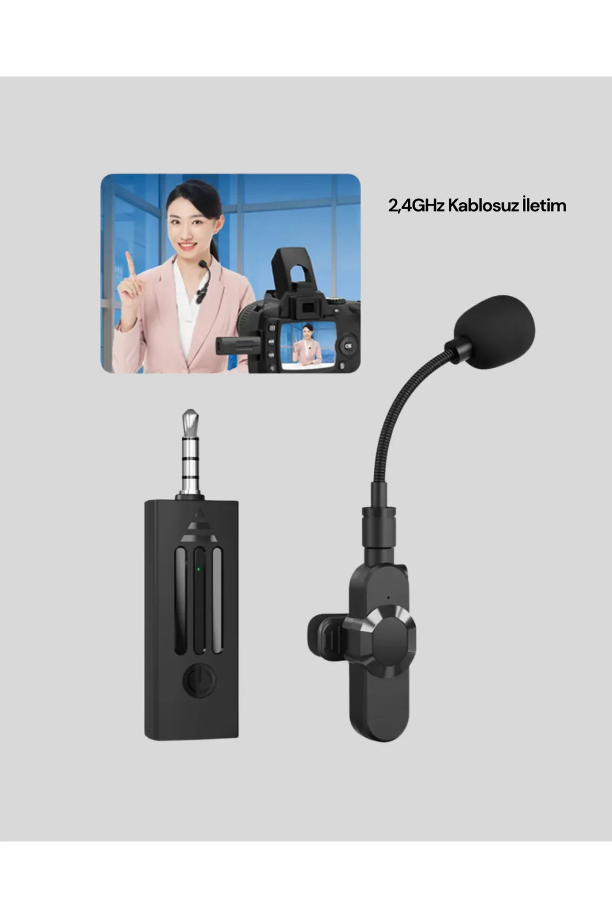Bluetooth 5.2 Destekli Gürültü Önleyici Kablosuz Mikrofon
