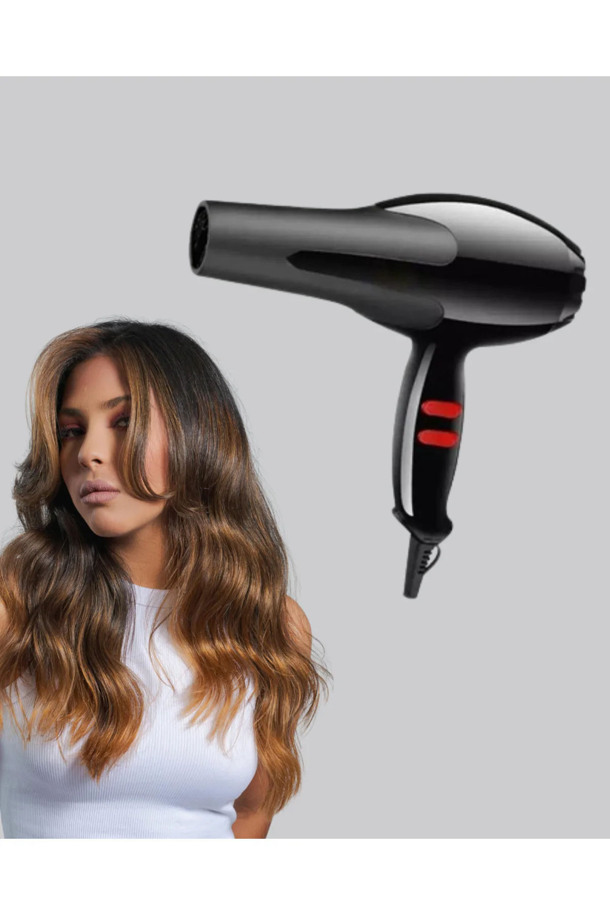 2200W Güçlü Motorlu Ergonomik Fön Makinesi