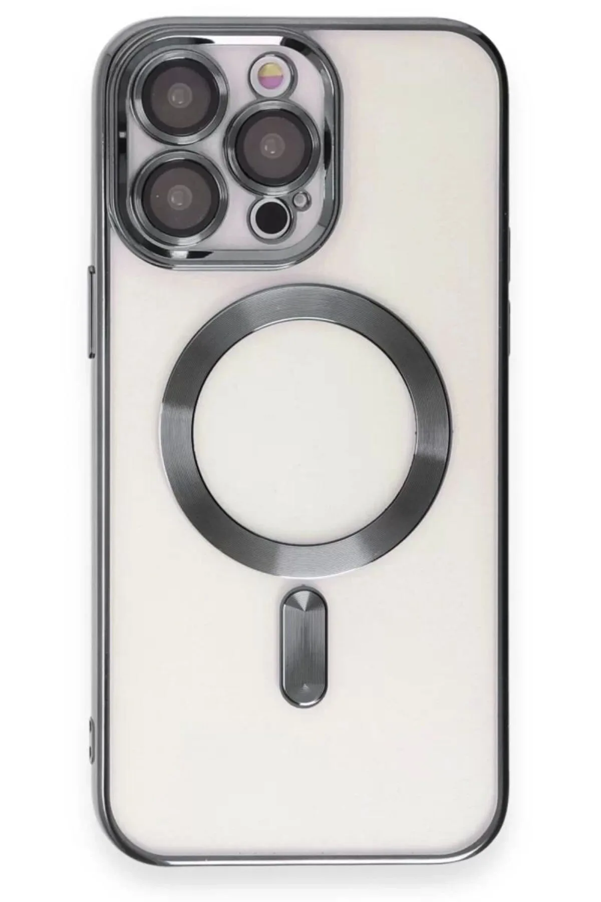 Newface Apple iPhone 15 Pro Max Kılıf Kross Magneticsafe Kapak - Titan Gri