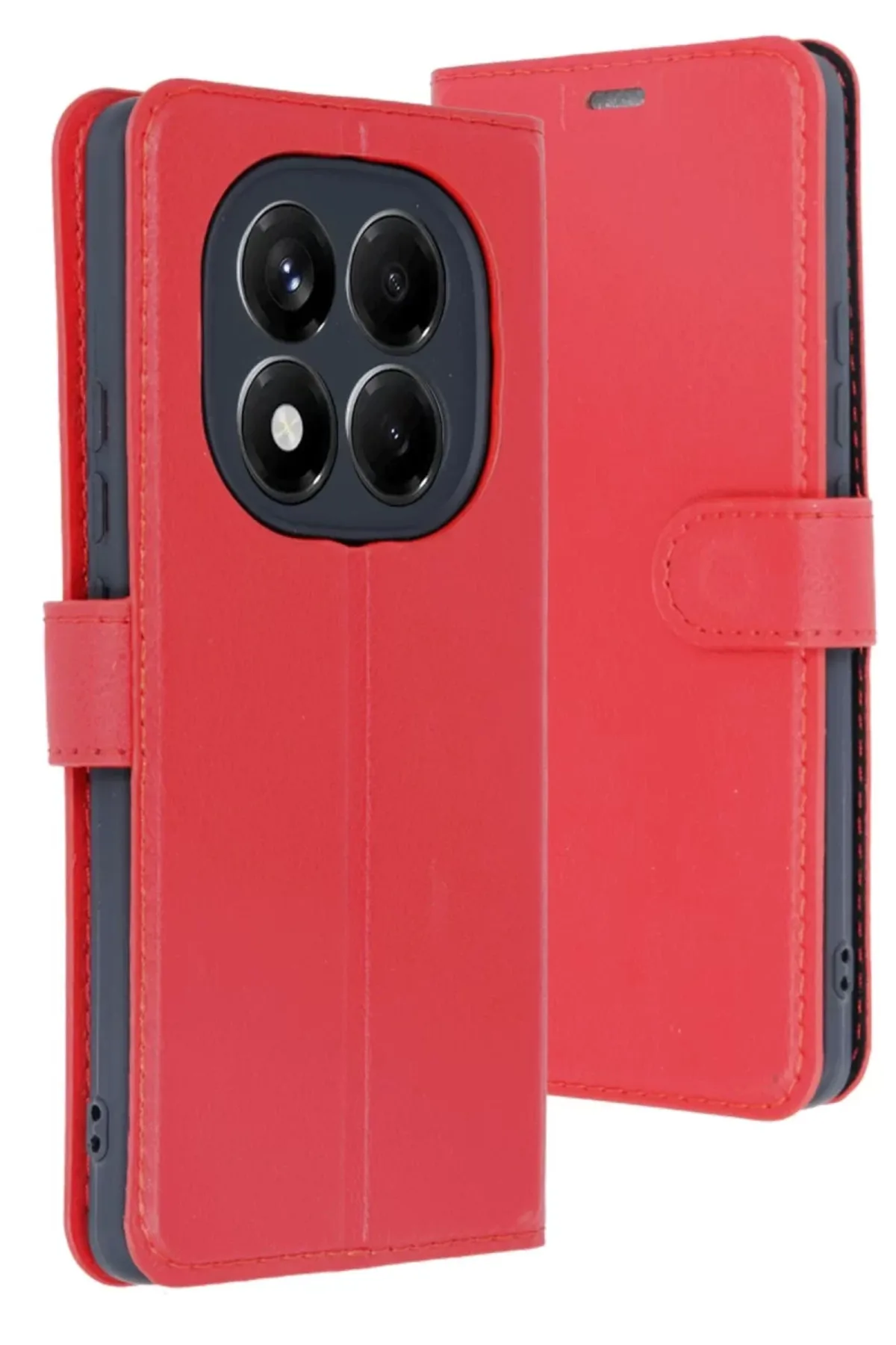 Newface Xiaomi Redmi Note 14 4G Kılıf Trend S Plus Kapaklı Kılıf - Kırmızı