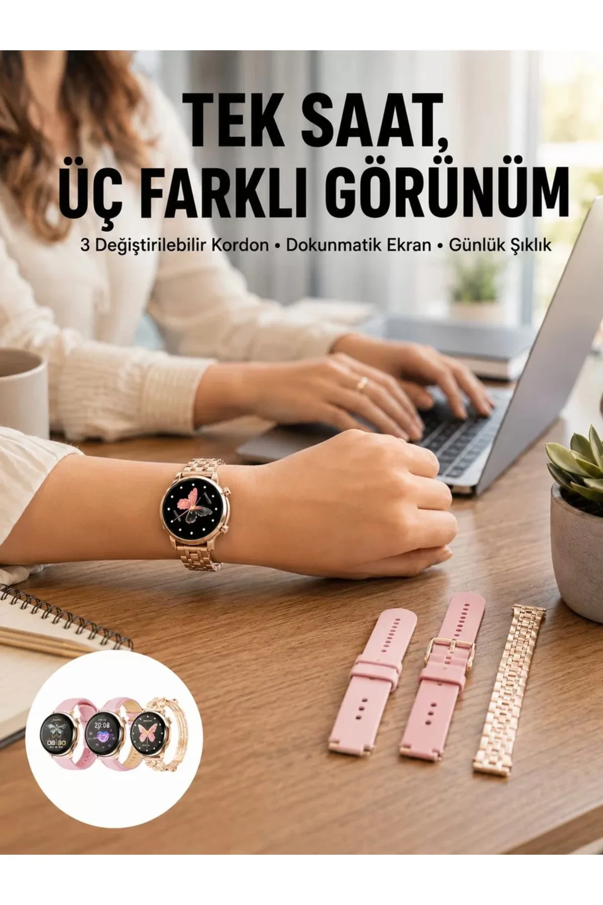 Akıllı Saat – Dokunmatik Ekran Spor Modu ve Kalp Atış Sensörü Yeni Nesil